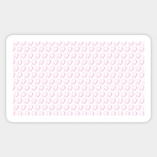 Pink heart shape pattern, and landscape white background Sticker